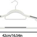 60 Pack Heavy Duty Plastic Hangers, Non Slip Clothes Hangers with Rubber Pads and 360 Hook - Thin Space Saving Hanger, Closet Organizer for Shirt, Pants, Suit, Skirt,Coat - Gray