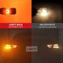 LASFIT T3 7443 Switchback LED Bulb 7444NA Front Turn Signal CANBUS Error Free White Amber NEW 500% Brighter 7444NA W21W DRL Parking Light Built In Resistor Anti Hyper Flash, Standard Socket (2pcs)