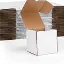 ZBEIVAN 5x5x5 White Small Shipping Boxes, 30 Packs Corrugated Cardboard Mailer Boxes for Packaging Small Business Mailing Gifts Wrap Boxes with Lids