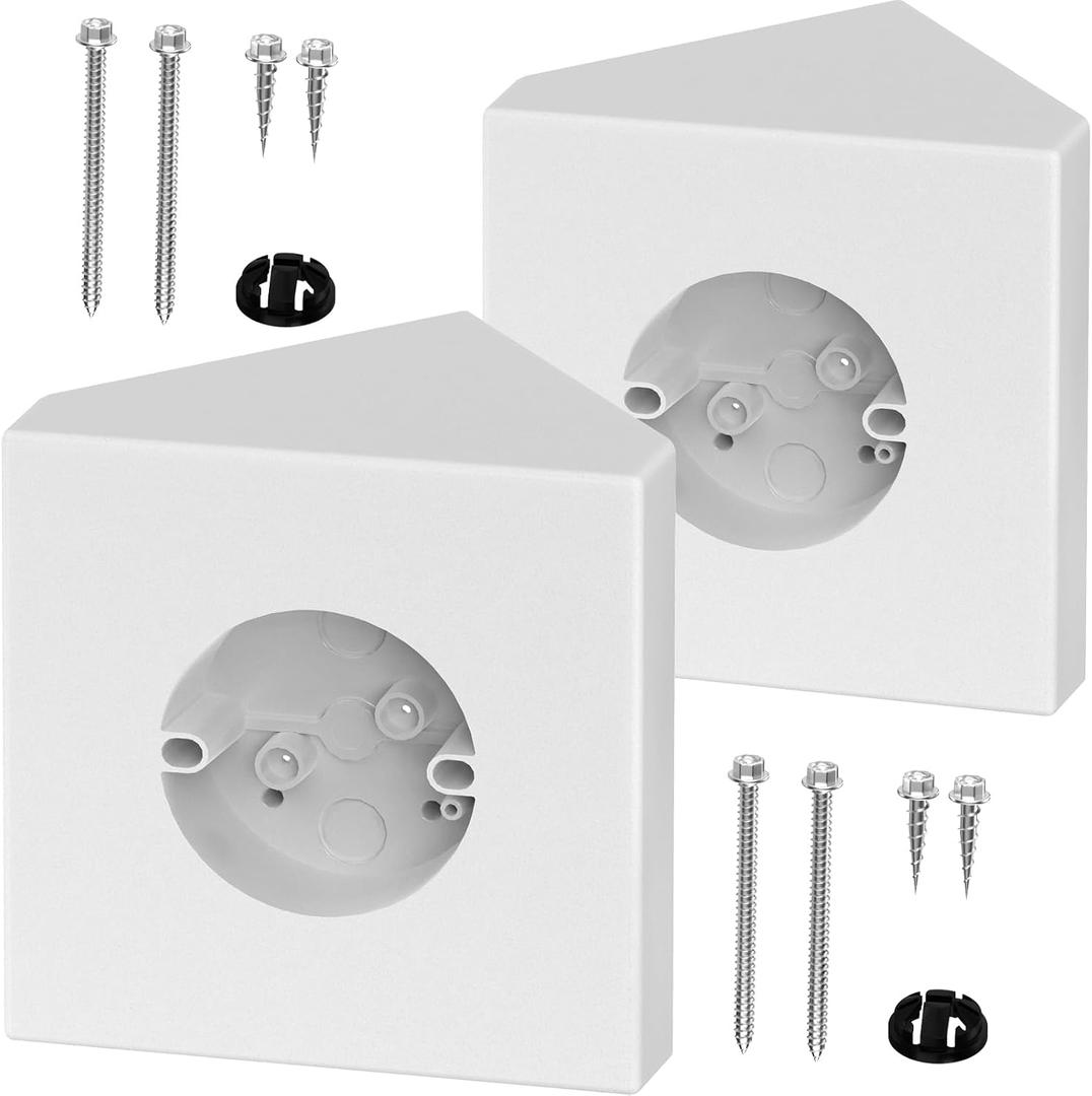 Fan Mounting Box, Ceiling Fan Mounting Bracket, Ceiling Fan Mounting Box, Ceiling Fan Mounting Kit, Fan Mounting Bracket, Fits Cathedral Ceiling Angles of 80 or Up, White, 2-Pack