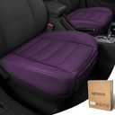 Car Seat Cover for Luxury & Comfort - PU Leather, Anti-Slip, Full Wrap Protection with Storage Pocket for Bottom Cushion - Universal Fit for 95% of Vehicles (Purple,1 Piece)