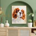 VNUIEHG Paint by Number for Adults Beginner, Cavalier King Charles Spaniel Dog Oil Painting, Cute Dog Paint by Numbers Kits Suitable for Home Wall Decoration 16" W x 20" L