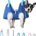 Supet Dog Grooming Hammock, Dog Hanging Harness for Nail Trimming Doorframe, Pet Holder Restraint for Clipping Nails, Pet Hoist Sling for Cutting Nails, Ear & Eye Cleaning, Medicine at Home (S) (Blue)