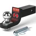 2-inch Drop Trailer Hitch Ball Mount Kit - 2-inch Trailer Ball and 5/8-inch Hitch Pin Kit, Fits 2-inch Hitch Receiver,7,500lbs Capacity, Matte Black