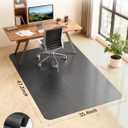 Blvornl Ultra Large Office Chair Mat for Hardwood Floor, Rolling Chair Mat for Hard Wood, Large Anti-Slip Hard Floor Protector, Heavy Duty Computer Desk Rug for Office and Home 35.4"*47.2" Black