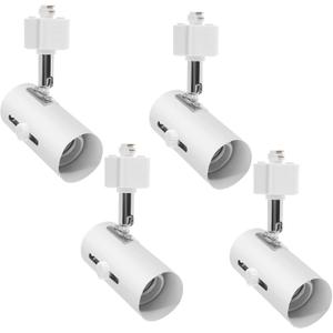 H System Line Voltage Track Lighting Heads Fixture E26 Edison Screw Base Compatible H Type 3-Wire Single Circuit Track Systems for PAR20, R20, PAR30, BR30, BR40, PAR38 Light Bulbs (White) H System Line Voltage Track Lighting Heads Fixture E26 Edison Screw Base Compatible H Type 3-Wire Single Circuit Track Systems for PAR20, R20, PAR30, BR30, BR40, PAR38 Light Bulbs (White)