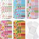 Threlaco 120 Pcs Fabric Adhesive Flexible Bandages Bulk Assorted Shapes and Patterns Small Colorful Pretty Fabric Bandages with Non Stick Pad 3 x 1 Inch for Cuts Wound Scrapes Women(Floral)