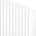 10 Pack White Vertical Blind Replacement Slats, Curved Smooth, 82.68" x 3.50", Easy Install, UV Resistant Vertical Window Blinds for Doors and Windows