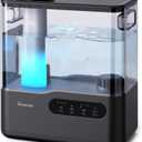 BREEZOME 5L Humidifiers for Bedroom Large Room, 36H Top Fill Cool Mist Humidifier with Essential Oil Tray, 7-Color Mood Light, Timer, Quiet Ultrasonic Humidifier for Home, Baby Nursery, Plants