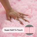 Pink Rugs for Living Room, Large Fluffy 6x9 Area Rugs for Bedroom, Fuzzy Shag Soft Non-Slip Carpet for Kids Girls and Boys Nursery Dorm Indoor Room Home Decor (6ft X 9ft, Pink)