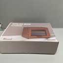 Corner Bread Box, Solid Wood Double Layer Adjustable Large Capacity, Farmhouse Vintage Kitchen Countertop Organizer with Acrylic Window, Retro Brown