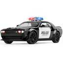 SASBSC Police Car Toys for Boys Age 3-12 Metal Toy Cars with Light and Sound Pull Back Diecast Model Car Collectable Muscle Cars for Kids 3+ Year Olds