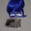 PLULON Blue Bob Wig and Sunglass Set, Neon Short Bob Wig Sunglass Pack Costume Colorful Cosplay Hairpieces for Bachelorette Neon Party Favors, Halloween Decorations