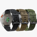 for Garmin epix pro, Fenix E/8/7/6/5, Forerunner 970/955/965 Band - Super Rugged Quickfit 22mm 26mm Nylon Sports Strap for Tactix/Approach/MARQ/quatix/D2/Enduro Series Replacement Band, Color: Black+Khaki+Green (Black Buckle), Size: 22mm fits 47mm ca