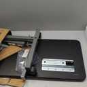 Vaunn Medical Pneumatic Adjustable Overbed Bedside Table with Wheels (Hospital and Home Use) (Black)