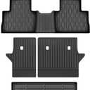 Floor Mats & Cargo Liner for Toyota RAV4 2019-2025 (Fit Gas), Car Mats Full Set 6-Piece,All-Weather TPE Protection 1st,2nd Row Car Liners,Backrest Mat & Trunk Mat,Black