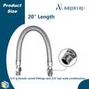 Industrial-Grade Stainless Steel 3/4" Compressor Jumper Hose, 3/4" NPT male20" Length750F450 PSIBoth Sides Fittings Rotate Freely
