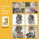 4 x Dog Tuxedo Wedding Suit Shirt with Bow Tie, Formal Outfit Tux Attire for Puppy Small Medium Dogs Cats Costume (Khaki Scarf, Large)