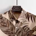 MapleHub Men's Casual Shirts Short Sleeve Button Down Shirt for Beach Summer Vacation (M)