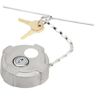 Locking Diesel Fuel Cap 2 1/4" With 2 Keys Compatible with MD Semi Trucks 650 750 Reefer Trailer FTA-C02 FTA-N-04 FTA-N6-16 FTA-N-73 With Rubber Seal Ring Safety Chain