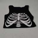 No Brand Halloween Shirts for Women: Funny Skeleton Graphic Tank Tops Sleeveless Vest Horror Costume Casual Workout T-Shirt M