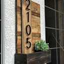 Black House Numbers - 5 Inch Modern Floating Address Numbers For Houses Rust Proof Zinc Alloy Easy To Install High Gloss Black Number 1