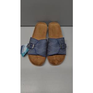 Skechers Relaxed Vegan Sandal Denim Black Size 8
