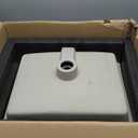 20 Inch Undermount Bathroom Sink Rectangle Undermount Sink White Ceramic Under Counter Bathroom Sinks with Overflow (19.7"x15.7")