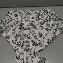 SOLY HUX Women's Floral Sexy Mesh Mini Dress Bell Long Sleeve Bodycon Going Out Dresses White Floral Large