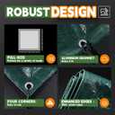 RAINDEWAY Small Tarps 4x8 Feet(2 Pack),Green Tarp Waterproof,Finished Size,5.5 Mil Thick,Multipurpose Poly Tarp Cover with Metal Grommets and Reinforced Edges