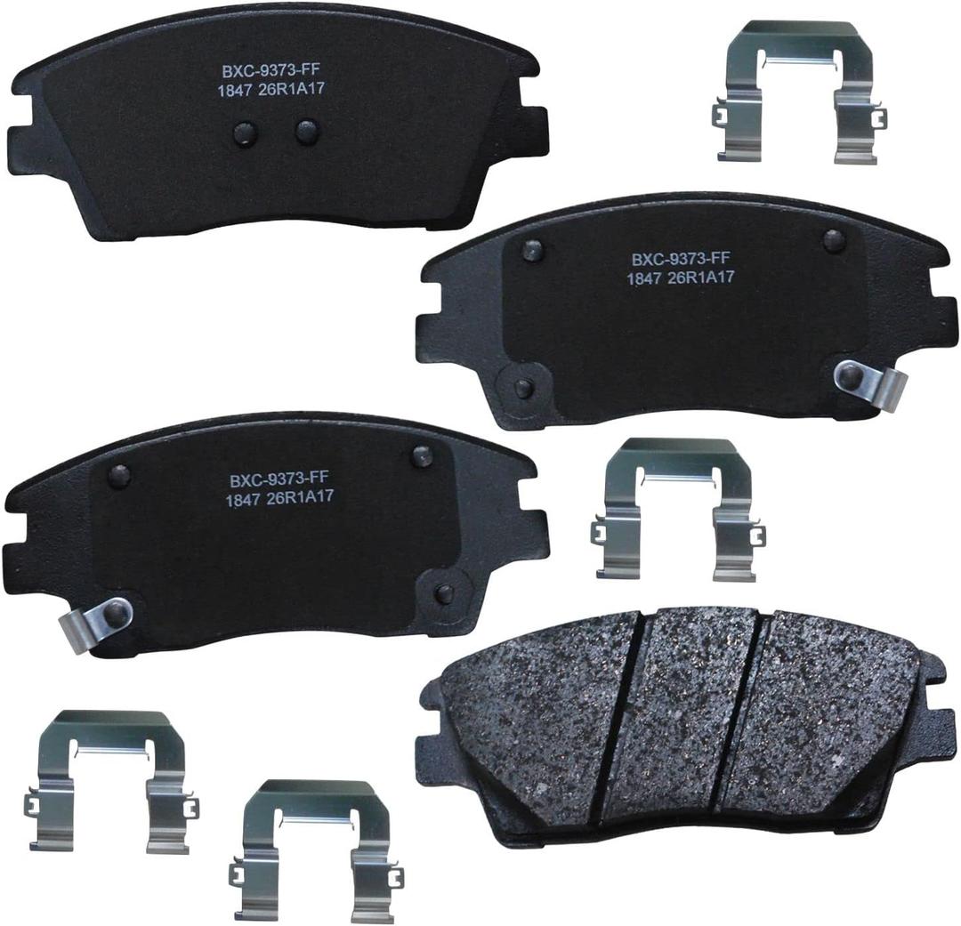 Bendix Premium SBC1847 Ceramic Front Brake Pads for Hyundai Elantra 2018-2017, Elantra 2020, Tucson 2021-2016, Kia Sportage 2020-2017, Sportage 2024