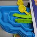 Kids Flower Water Sand Table for Toddlers - 2-Tier Outdoor Water Sand Play Table Toys for Boys Girls, Summer Splash Activity Sensory Table Party Birthday Gift for Kids 3-5 6-12(Blue)