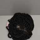 Fancy Hair Double Full Lace Knotless Braided Wig Lightweight Short Passion Twist Wig with Baby Hair for Black Women (Natural Black)