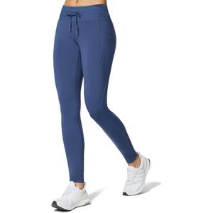 baleaf Women's Fleece Lined Leggings Water Resistant High Waisted Thermal Warm Winter Tights Ski Hiking Pants with Pockets (Blue, L)