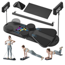 Pilates Reformer Set - Pilates Board for Home Workout, 6 in 1 Reformer Pilates Machine, Portable and Foldable Pilates Reformer, Pilates Reformers Board for for Core Workouts (Black)