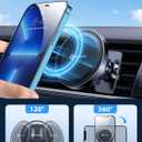 VICSEED for MagSafe Car Mount [Upgraded Strongest Magnet Power] Magnetic Phone Holder for Car Vent 360 Adjustable Magnetic Car Phone Holder Mount for iPhone 17 Pro Max 16 15 14 13 12 Plus Mini (Black)