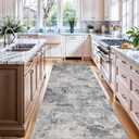 2x8 Runner Rug Washable Abstract: Non Slip Runners for Hallway Kitchen - Soft Low Pile Stain Resistant Thin Carpet - Modern Home Decor for Contemporary Style Lover Pet Owner 2x8 Black Grey