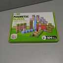 Magnetic Building Blocks 104PCS, STEM Magnet Blocks for Ages 4-8, Montessori Learning Toys for Kids, Sensory Magnetic Cubes for Boys & Girls, Educational Building Set for Birthday