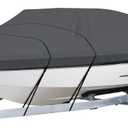 Classic Accessories StormPro Heavy-Duty Boat Cover, Fits boats 17 ft - 19 ft long x 102 in wide (Charcoal)