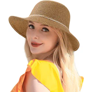 Beach Sun Hats for Women, Straw Hat for Women, Womens Sun Hat UPF 50+ UV Protection, Summer Hats Packable Foldable