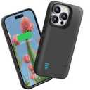 Sitong Battery Case for iPhone 16 Pro Max, 6000mAh Rechargeable Extended Battery Charging/Charger Case, Add 100% Extra Juice  Black