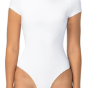 Sunzel Bodysuits for Women with Tummy Control- Crew Neck Short Sleeve Thong Body Suits Sexy Compression T shirts Tops Medium