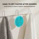 4 x Silicone Body Scrubber Brush - Gentle Exfoliating and Lather Well - Fast-Drying, Hygienic, BPA-Free Silicone Body Exfoliator for Sensitive Skin, Men & Women (Round, Blue)