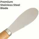 Butter Knives Set of 2, Wood Handle, Durable Stainless Steel Blade, Butter Knife for Smooth Spreading Butter Cream Cheese Jam, Ideal for Bagels, Sandwiches, Butter Knife Spreader 7.5 Inches