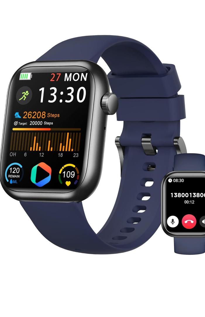 Smart Watch for Men Women, 1.83" Fitness Watch (Answer/Make Call), Smartwatch with Heart Rate/Blood Pressure, Sleep Tracker, Pedometer, 120+ Sport Modes,IP68 Waterproof Fitness Tracker for Android IOS