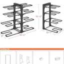 MUDEELA 8-Tier Pots and Pans Organizer under Cabinet, 15.83" Height Heavy Duty Pot and Pan Organizer Kitchen Cabinet Organization and Storage, Adjustable Pot Rack for Frying Pan, Cast Iron Skillet