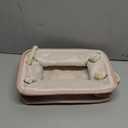 TheWarmHome Decorative Basket Rectangular Fabric Storage Bin Organizer Basket with Handles for Clothes Storage (Beige, Medium-1Pack,13.8L*9.8W*6.7H)