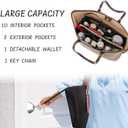 DailyPlus Purse Organizer Insert with Zipper & Key Chain Felt Bag Organizer for Tote Purse Handbag, Black, XLarge