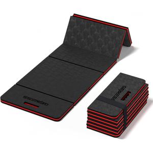 1.1" Foldable Kneeling Pad, Large Supportive Mechanic Mat with Handle & Storage Strap, Extra Thick Comfortable Foam Knee Pad for Gardening, Garage, Workshop Repairing, 47.2"x15.7"