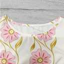 SOLY HUX Women's Floral Blouse Ruffle Cap Sleeve Crewneck Casual Summer Tops (L)